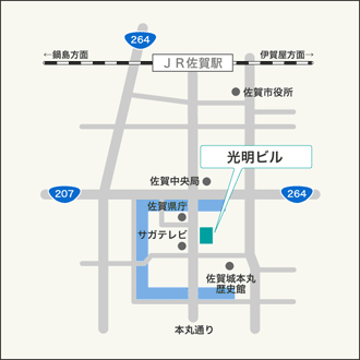 佐賀事務所の地図