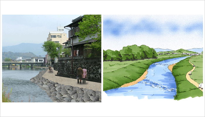 九州地方整備局 筑後川河川事務所
筑後川日田地区かわまちづくり計画検討業務イメージ
