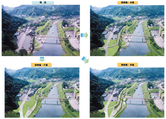 九州地方整備局 山国川河川事務所
青地区景観設計業務（景観シミュレーション）イメージ