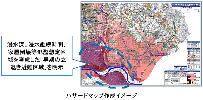 茨城県常陸太田市
常陸太田市洪水ハザードマップ作成業務委託イメージ