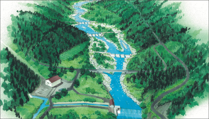 山形県 庄内総合支庁建設部
日向川火山砂防事業床固工群詳細設計業務委託イメージ