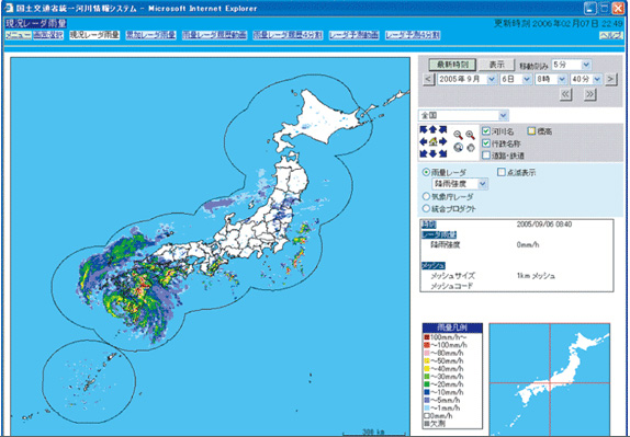 （財）河川情報センター
統一河川情報システム表示系システム作成支援業務（河川管理者向・市区町村向）イメージ