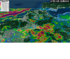 三次元レーダ雨量ビューワー