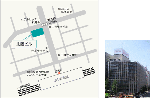 北陸支社の地図