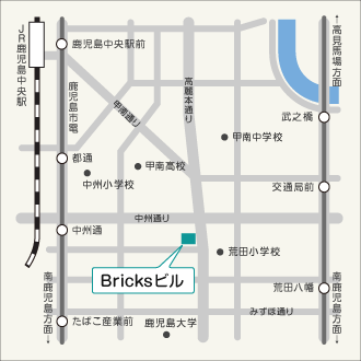 鹿児島事務所の地図